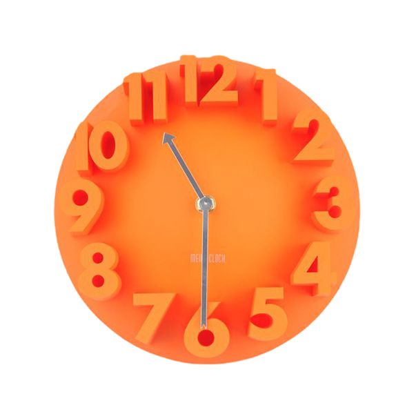 

wall clock simple office 3d effect fashion low noise decorative home decor round modern design removable needle digital