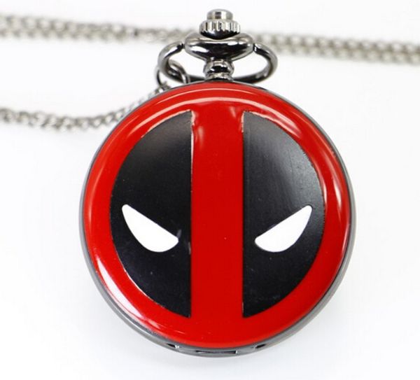 

vintage pocket watch men watch quartz pocket chain deadpool antique for men women cf1056, Slivery;golden