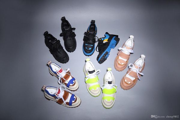 

2020 new women's color matching shake bottom personality knit socks boots men's shoes casual sports shoes, Black