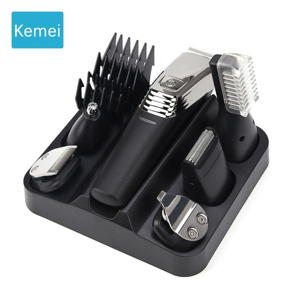 

barber clippers new washable kemei 6in1 hair clipper cordless electric trimmer machine cut hair rechargeable trimer nose trimmer shaver 3