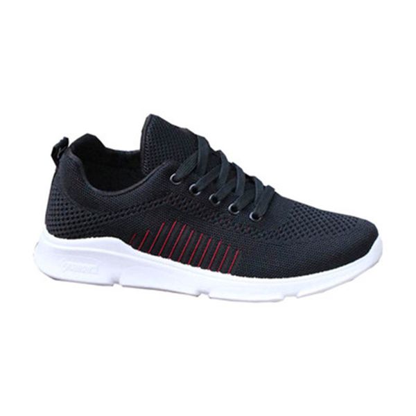 

2019 autumn new tie with breathable men's odor-resistant non-slip wear-resistant casual shoes running shoes, Black