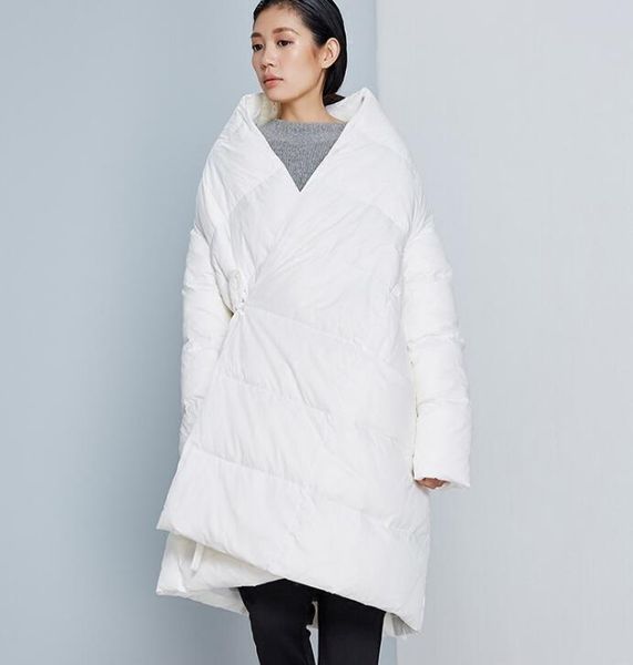 

loose style down coats winter women 90% duck down coats plus size, Black