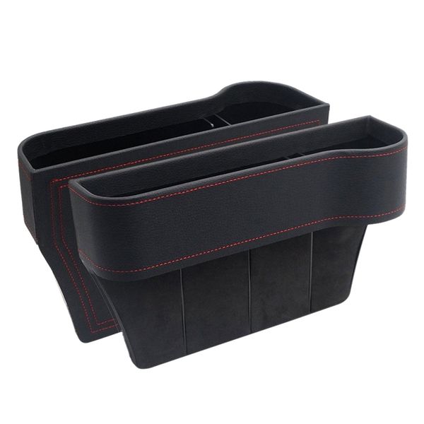 

car seat gap filler,pu leather seat console organizer pocket, catcher between seats organizer for wallet cellphone coins keys
