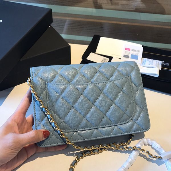 

19 новый лидирующий заказной сумка woc икры кожи решетки цепи мешок женщин