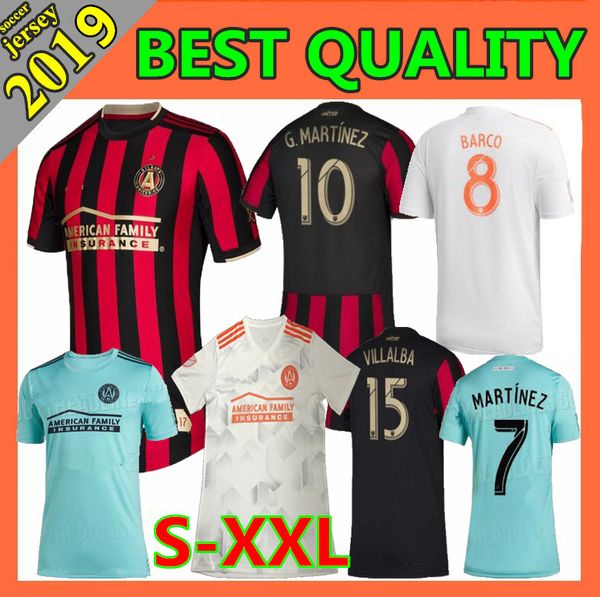 

New 2019 2020 ml parley atlanta united fc occer jer ey 19 20 garza jone villalba mccann martinez almiron football hirt, Black;yellow