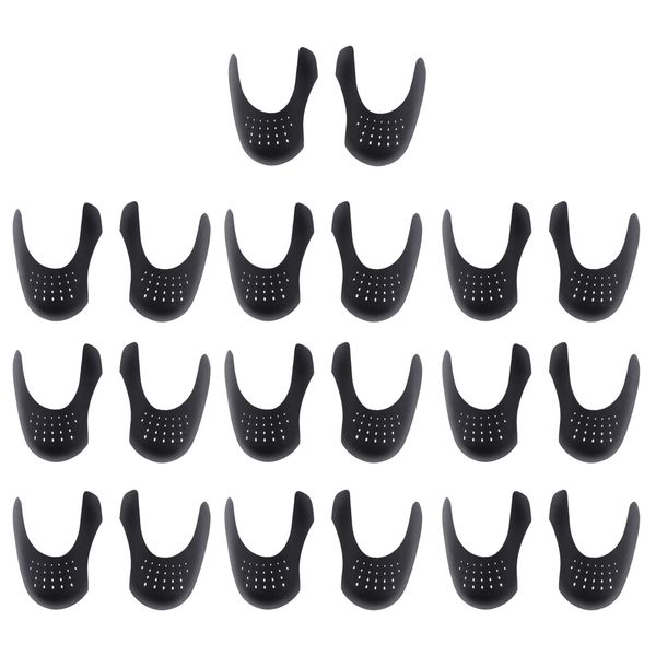 

10 pairs sneaker shields universal toe box decreaser sneaker shields protector inserts anti crease wholesale 14.5 x 8.5 x 3.5 cm, Black