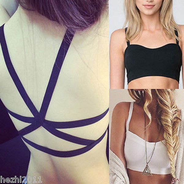 

women's padded bra tank cage bustier bra vest crop bralette blouse