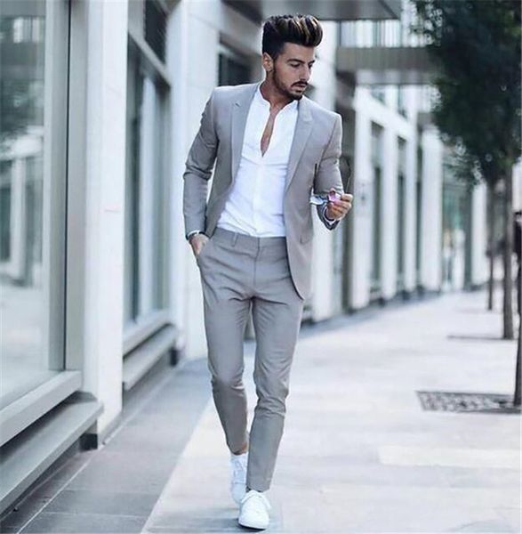 

grey summer men suit business formal leisure dress slim fit waistcoat 2 piece groom best for wedding groom prom party tuxedos, White;black
