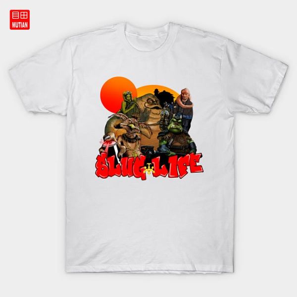 

slug life t-shirt jabba jabba the hutt, White;black