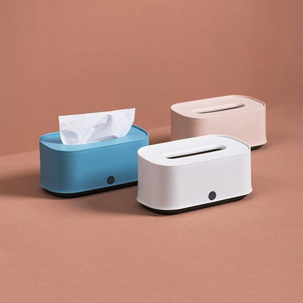 

simple home office desktissue paper holder box plastic napkin container case