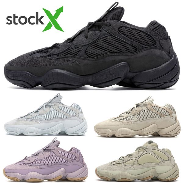 

2020 new kanye west 500 shoes stone soft vision desert rat men women running shoes bone white blush sport sneakers with box
