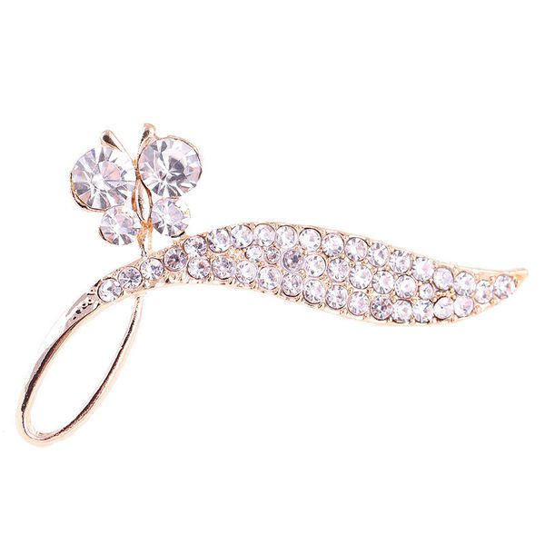 

small fresh rhinestone butterfly fully-jewelled brooch brooch popular chest buckle woman, Gray