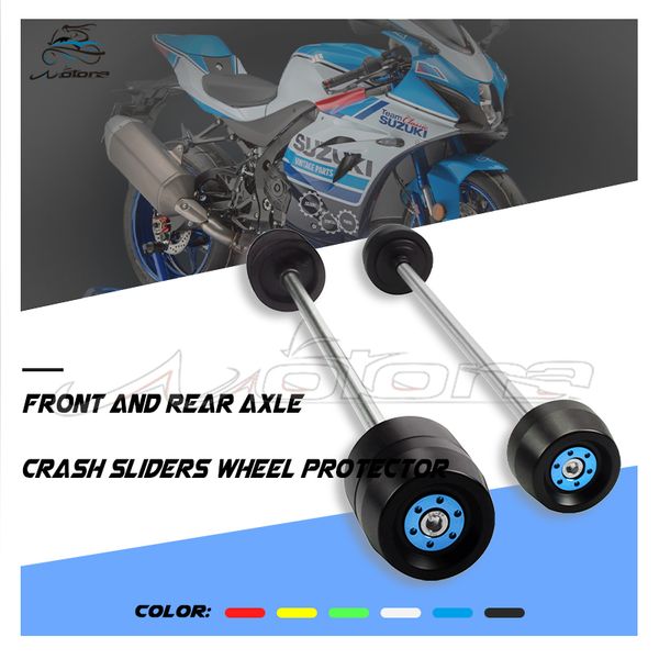 

rear front axle fork crash sliders for gsxr1000 gsx-r1000 2020-2020 2020 2020 motorcycle wheel protector gsx-r 1000