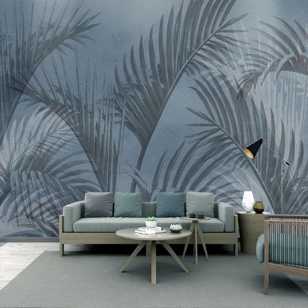 

custom 3d p wallpaper plant leaves nordic modern art bedroom living room sofa tv background wall mural wallpapers home decor