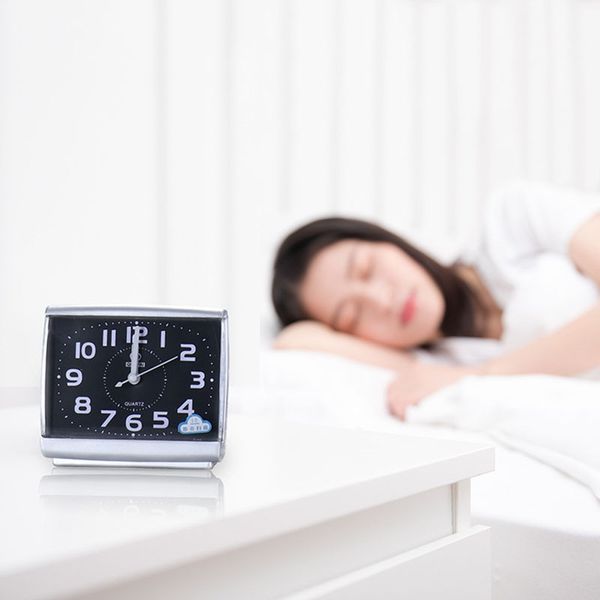 

other clocks & accessories modern square alarm clock bedroom deskbed wake up beside student plastic silent sweeping small table home dec