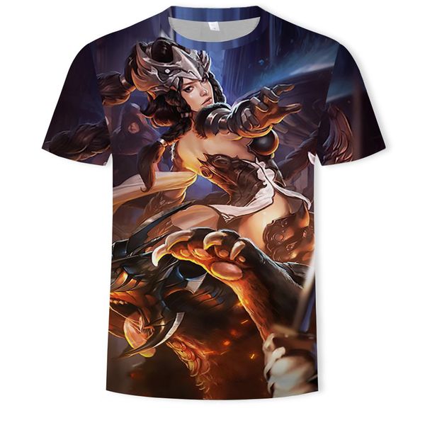 

mens designer tide brand summer cartoon beauty 3d printed t-shirt youth 0x7, White;black