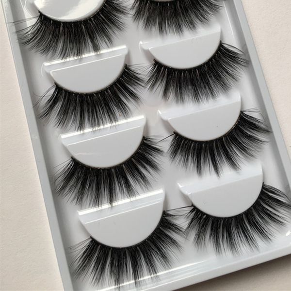 

hbzgtlad 5 pairs 100% handmade fake eyelashes 3d natural false eyelashes 3d mink lashes soft eyelash extension makeup kit