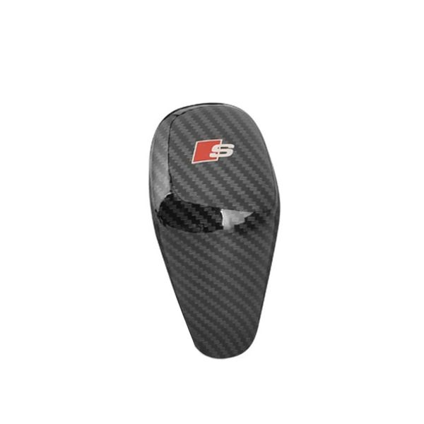 

car interior gear shift knob cover carbon fiber decorative sticker for a4la5a6lq7q5l