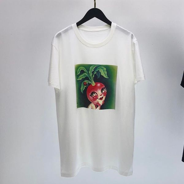 

spring summer europe italy fashion carrot insect cartoon print painting tshirt tee men women unique short sleeve cotton t shirt, White;black