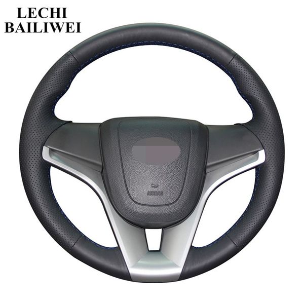 

black genuine leather steering wheel covers for aveo orlando holden cruze ravon r4 cruze 2009-2014