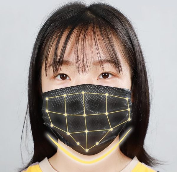 

in stock anti 3 layers non woven dust hood mask filter mouth er ear loop famasks
