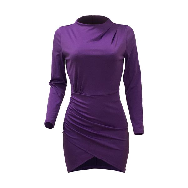 

fashion women solid color bodycon dresses new arrival womens long sleeve dresses luxury streetwear autumn winter dress clothes, Black;gray