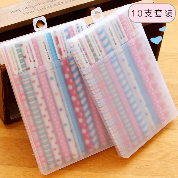

10pcs/set multi-standard color water-based gel pen colorful shell sweet and fresh suitable for students or gifts 0.5mm