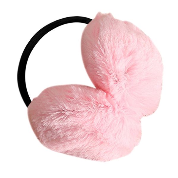 

women men winter round plush ear pad back wear warmers earmuffs solid headband 8o8b, Blue;gray