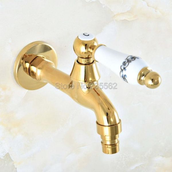 

полированная золотая латунная ручка / садовый водопроводный кран / и удлиняют раковину для стирки холодной воды краны tav151