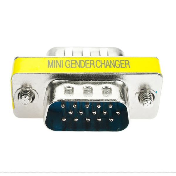 

15 pin vga svga hd15 coupler converter to male compact gender changer adapter