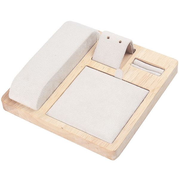 

solid wood jewelry display stand props display decoration for ring earrings, necklaces, bracelets, stand flannel, Pink;blue