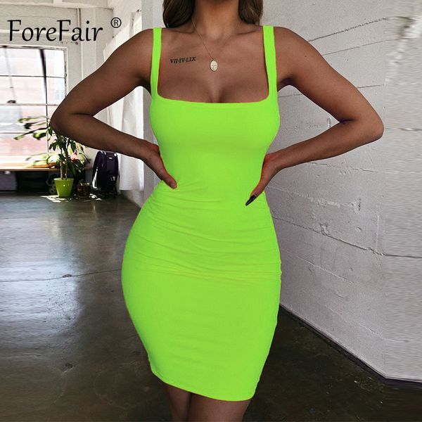 neon green and black dress