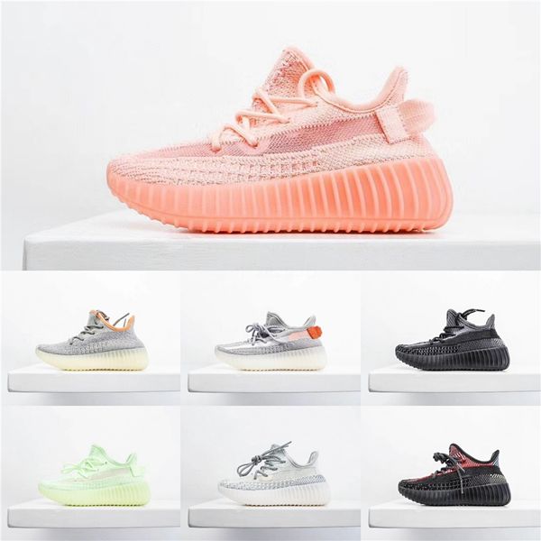 

children kanye west glow azael baby running shoes designer alvah boys girls runners kids toddler static inertia mauve trainers sneakers#865