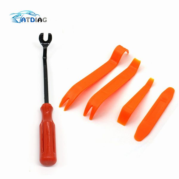 

4pcs remover removal puller pry tool car door panel trim upholstery retaining clip plier tool hand set