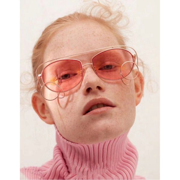 

style fashion women men round geometric polygon irregular hollow out sunglasses metal frame punk hip hop sunglasses uv400 fml, White;black