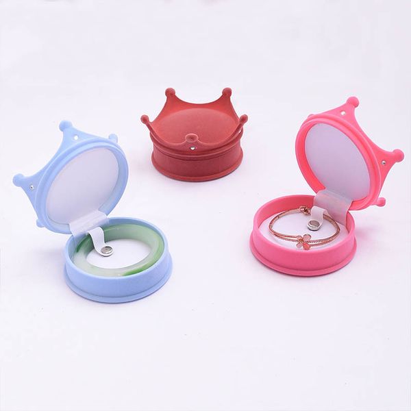 

[ddisplay]velvet big crown girls jewelry box lovely bangle jewelry standing holder festival cartoon bracelet jewelry case display, Black;white