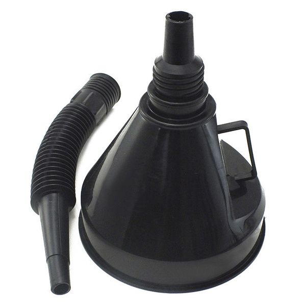 

car refueling tool with strainer detachable plastic funnel flexible handle durable thickened anti-corrosion