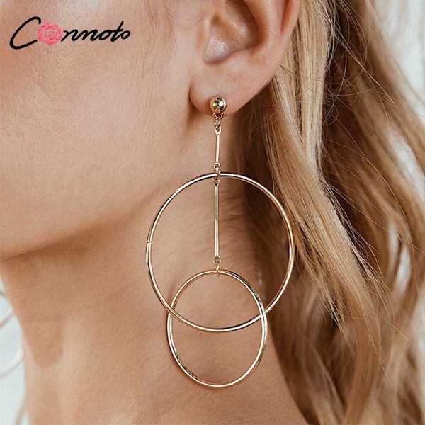 

conmoto simple high street серьга обручи серебро твердая ювелирные изделия партии большие серьги аксессуаров, Golden;silver