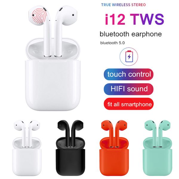 

New i12 tw touch wirele earbud double v5 0 bluetooth headphone ture tereo earphone wirele head et earbud with touch control iri