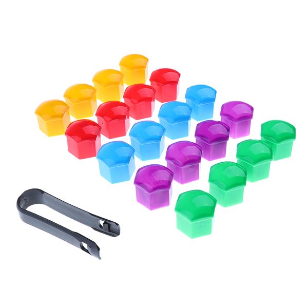 

20 pieces car truck wheel lug nut bolt hub screw cover protective cap 21mm