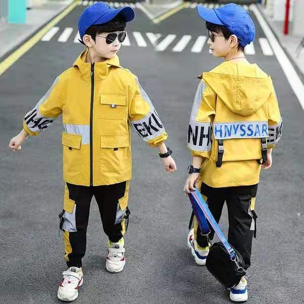 

children's clothing boy jacket 4-12 years old 2020 new clothing children's loose korean jacket in the big boy handsome spring, White