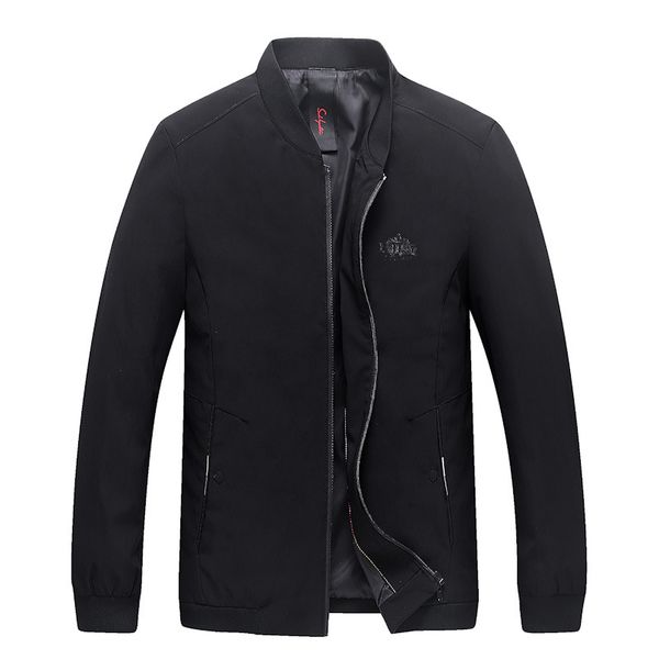 

autumn and winter new style men plus-sized baseball collar jacket men's fat business casual coat, Black