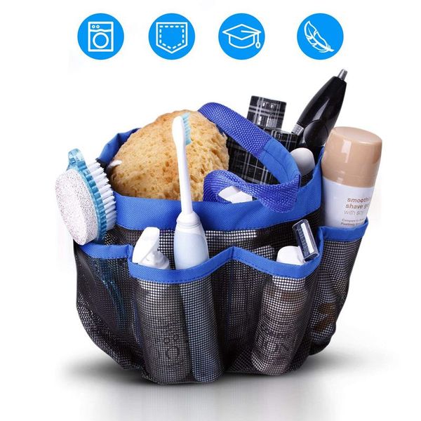 

mesh shower caddy portable tote - college dorm room essentials accessories organizer shower bag for bathroom, gym, travel, camp