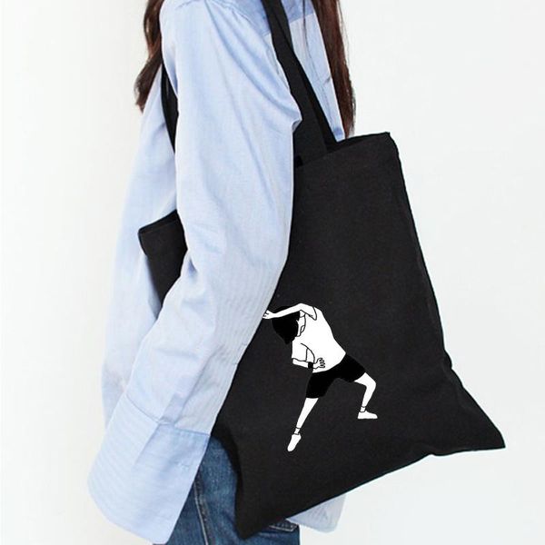 

funly girls print women student cotton canvas bag art tote handbag eco shopping bags large capacity canvas pouch bolsos mujer