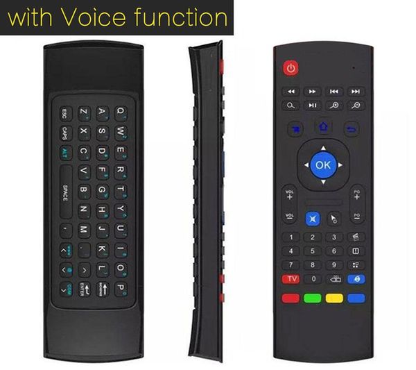 

1pcs by post mx3 x3 t2 w/microphone mini 2.4ghz wireless gyroscope keyboard air mouse remote g-sensor gyroscope