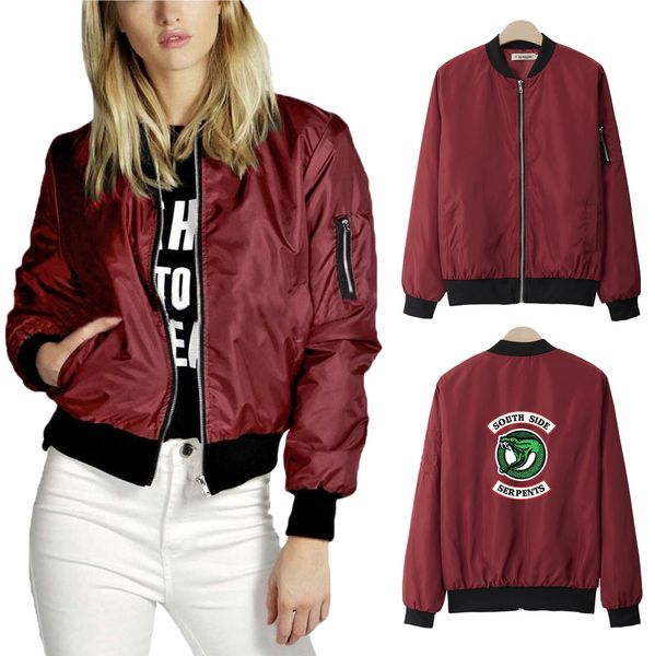 

new fashion riverdale thin jacket women fashion casual thin jacket women exclusive harajuku hip hop new style casual clothes, Black;brown