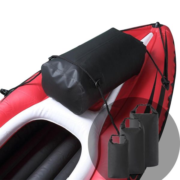 

quality black waterproof 10/20/30l kayaking canoeing dry sack bag camping sailing fishing equiptment canoe boating hiking acess