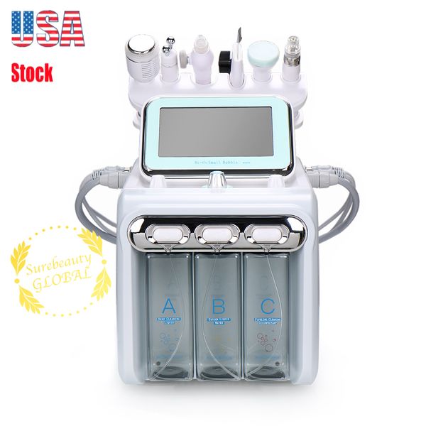 

surebeauty desk type hydradermabrasion 6 in 1 professional skin rejuvenation equipment skin care cleaner water salon diamond microdermabrasi, Black;white
