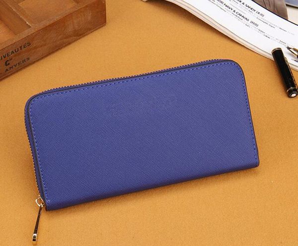 

2020 delivery 7 colors new fashion trend single zipper purse classic women's pu leather bag women's long wallet high quality, Red;black