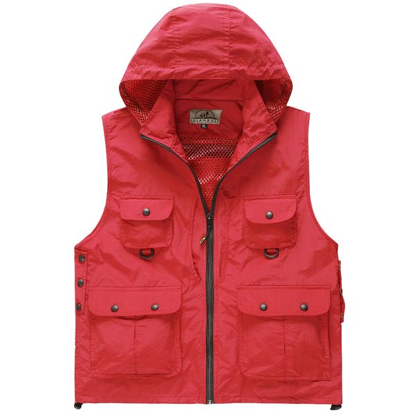 

men/women multi-pockets outdoor hiking vest male/female pgraphy director reporter climb sleeveless jacket waistcoat, Gray;blue